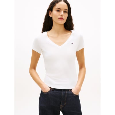 T-shirt col V, manches courtes TOMMY JEANS
