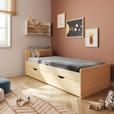 Lit enfant gigogne Bois massif  PETER AKITEN RETAIL