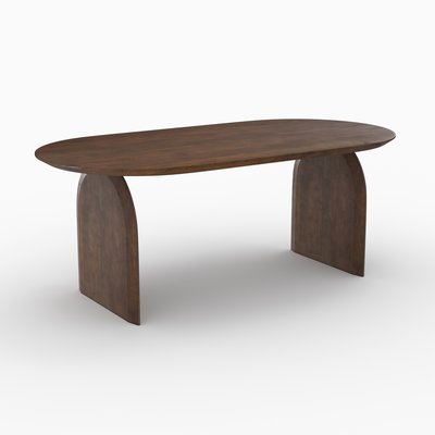 Table ovale en bois de manguier massif 6 places - ALIX RENDEZ-VOUS DÉCO