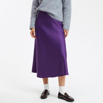 Jupe évasée longue en satin mat, Signature MARION LA REDOUTE COLLECTIONS