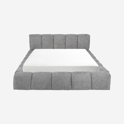 Lit coffre en tissu chenille SETANA HABITAT