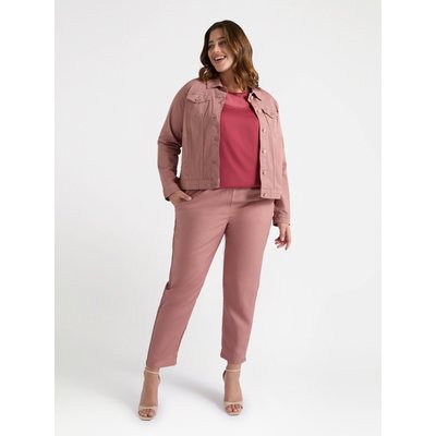 Pantalon en lin mélangé avec bords latéraux brodés de paillettes, poches américaines FIORELLA RUBINO