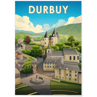 Affiche ville Durbuy L'AFFICHERIE