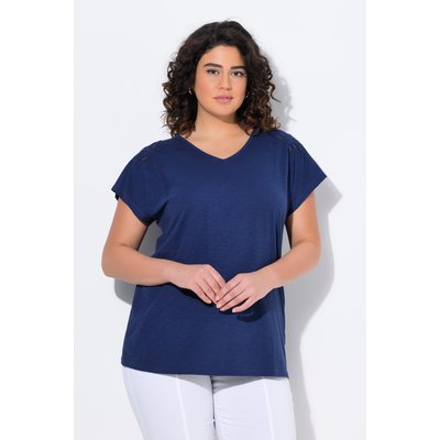 T-shirt, motif palmiers, oversize, col V ULLA POPKEN