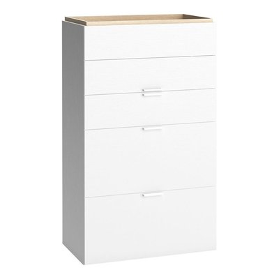 Commode 5 tiroirs blanche - 4YOU CALICOSY