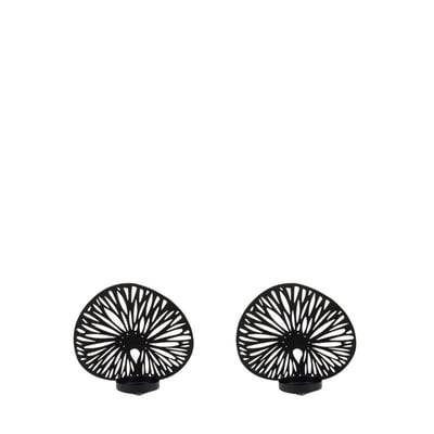 Lot de 2 photophores en métal noir 14cm ORNAMI