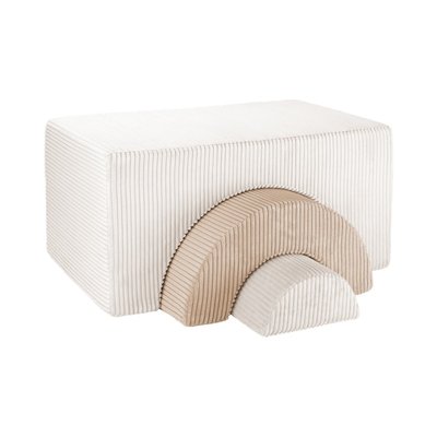 Pouf enfant ludique velours côtelé RAINBOW WIGIWAMA