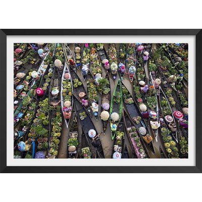 Affiche paysage marché flottant HEXOA