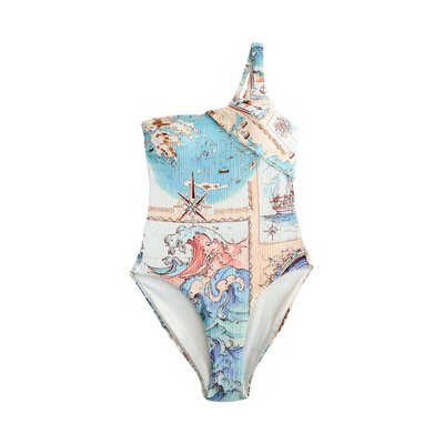 Maillot de bain gainant côtelé asymétrique NEXT