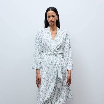 Kimono long imprimé en viscose MONOPRIX
