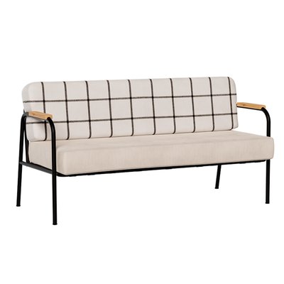 Canapé en coton et velours style vintage BARNABÉ LES GAMBETTES