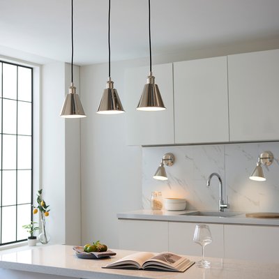 Lily 3 Pendant Light Bright Nickel SO'HOME