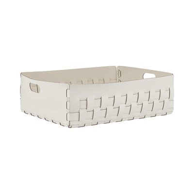 Корзина для одежды, игрушек, пледов из натуральной кожи, 60 x 50 x H20 см SO'HOME