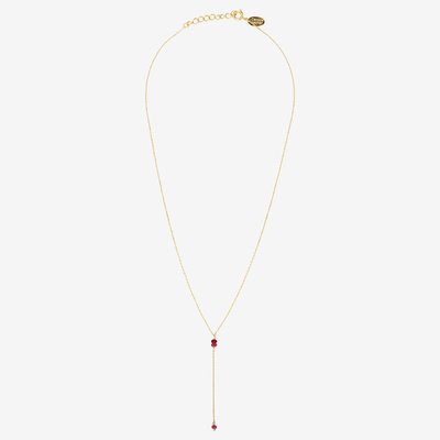Collier cravate courte venus jade rose CAROLINE NAJMAN