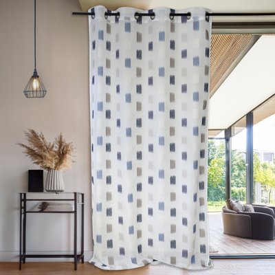 Voilage en Jacquard Fantaisie  - Effet Damier HOME MAISON