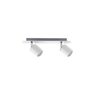 Réglette 2 Lumières Tube Métal Blanc Et Chrome PAULMANN