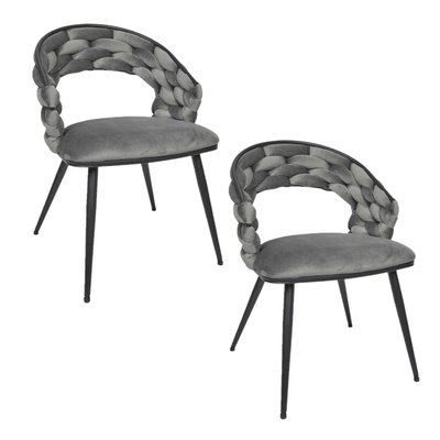 Lot de 2 chaises assise tressée LUND THE HOME DECO FACTORY