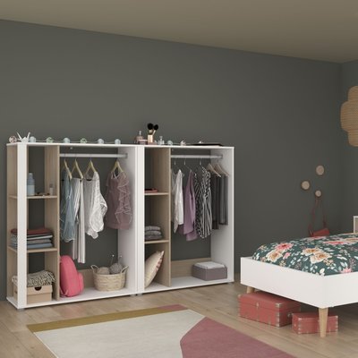 Dressing ouvert avec étagères et penderie - GABY TERRE DE NUIT