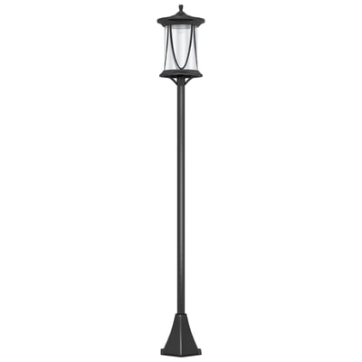 Lampadaire d'extérieur ABS Noir OUTSUNNY