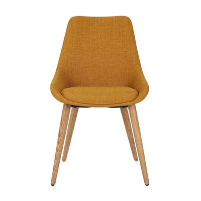 Chaise repas en tissu  pied chêne ZAGO