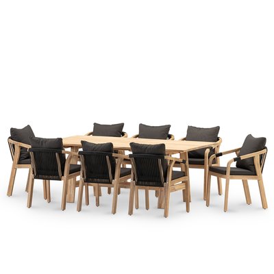 Salon de jardin, 8 chaises, LAMAS & ZANZIBAR DEFORA HOME