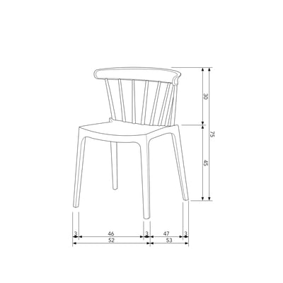 Chaises de jardin en plastique BLISS WOOOD