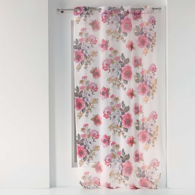 Panneau a oeillets rideau Voile Collection Flowers DOUCEUR D'INTÉRIEUR