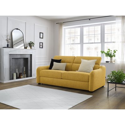 Canapé lit 3 places en tissu chiné couchage 140x195 cm, JACOB BOBOCHIC