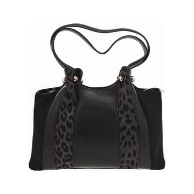 Sac porté épaule léopard FUCHSIA