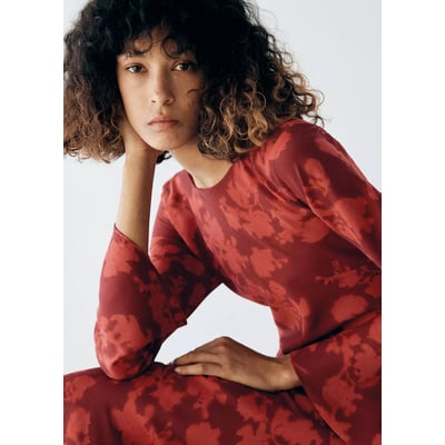 Robe fluide imprimée MANGO