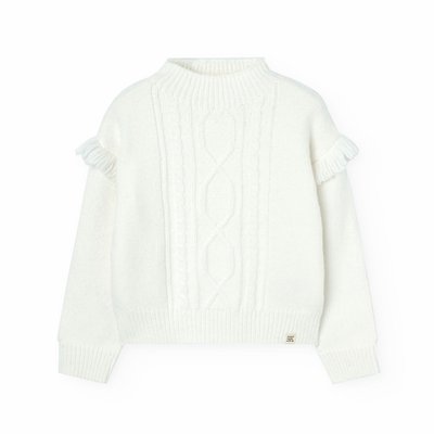 Pull à franges et tresses BOBOLI