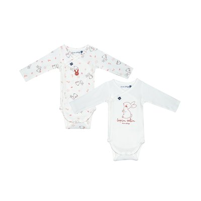 Lot de 2 bodies leonin ouverture devant naissance SUCRE D'ORGE