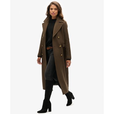 Manteau Croisé en Mélange de Laine SUPERDRY