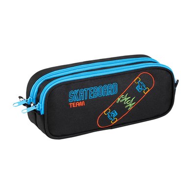 Trousse scolaire 2 compartiments SKATEBOARD TEAM VIQUEL