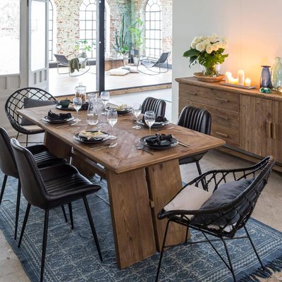 Table à manger en bois recyclé  BLAISE MADE IN MEUBLES 