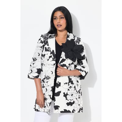 Veste en matière texturée. Col à revers. ULLA POPKEN