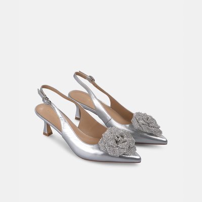 Chaussures à talons avec fleur en strass sur le bout ALMA EN PENA