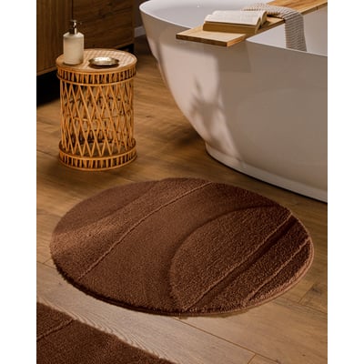 Tapis de bain rond, lignes relief ,  Marc WECON HOME