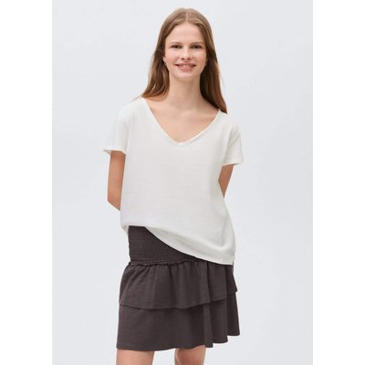 T-shirt coton col en V MANGO TEEN