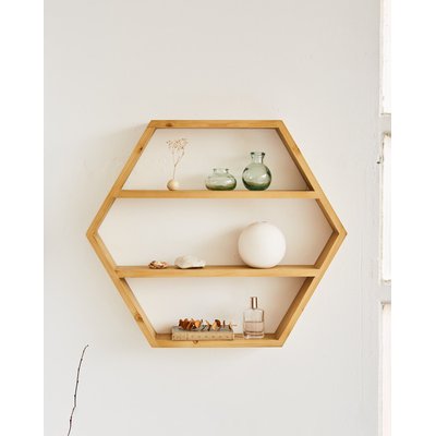 Étagère flottante en bois - HEXAGONE HANNUN