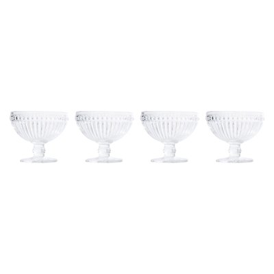 Set of 4 Glass Ice Cream Bowls SO'HOME