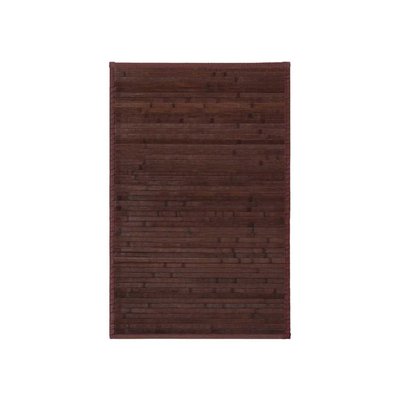 Tapis Descente de Lit Bambou Couleur Chocolat - 60x90cm WADIGA