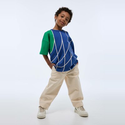 Pantalon droit uni en coton MONOPRIX