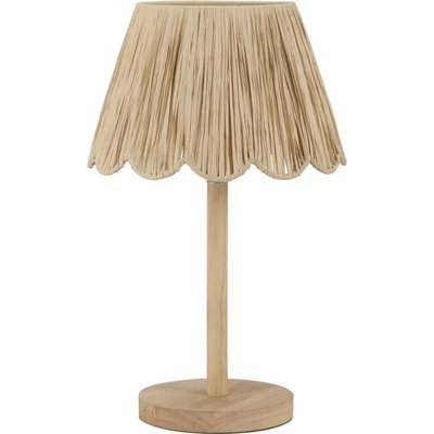 Lampe de table en bois et corde de papier style naturel RECOLLECTION