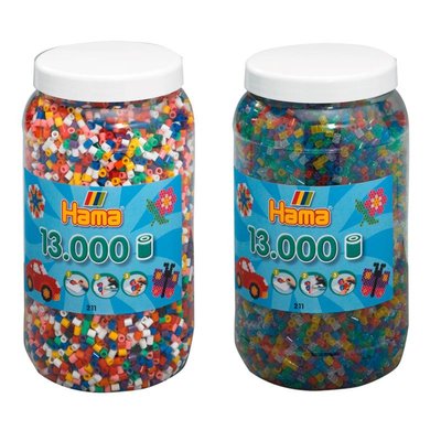 Set de deux pots de perles à repasser (env. 26000) HAMA