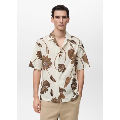Chemise à imprimé fleuri et col bowling MANGO MAN