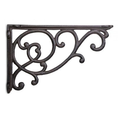 Crédence Fonte Marron 31x4x20.5cm - DECORATION D’AUTREFOIS