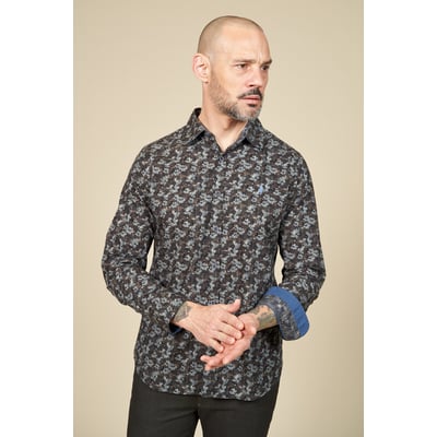 Chemise imprimée motif fleurs aquarelle MCS