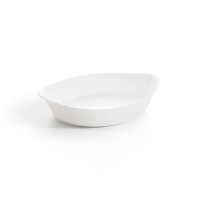 Plat à four ovale blanc 29X17cm Smart Cuisine Carine 250°C  - Luminarc - Opale culinaire extra léger et résistant LUMINARC