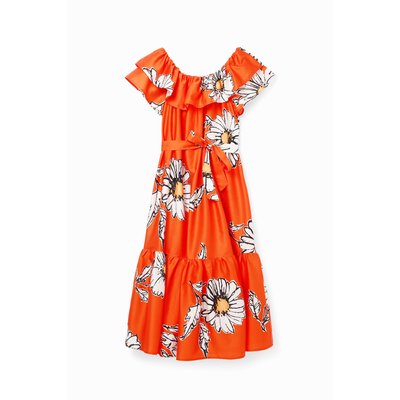 Desigual - Robe midi volants marguerites DESIGUAL